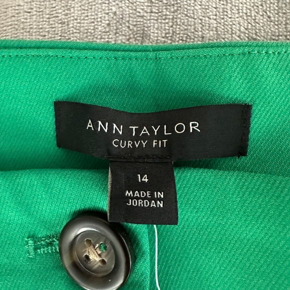 Ann Taylor The Wide Leg Crop in green. Size 14 NWT - Picture 5 of 5